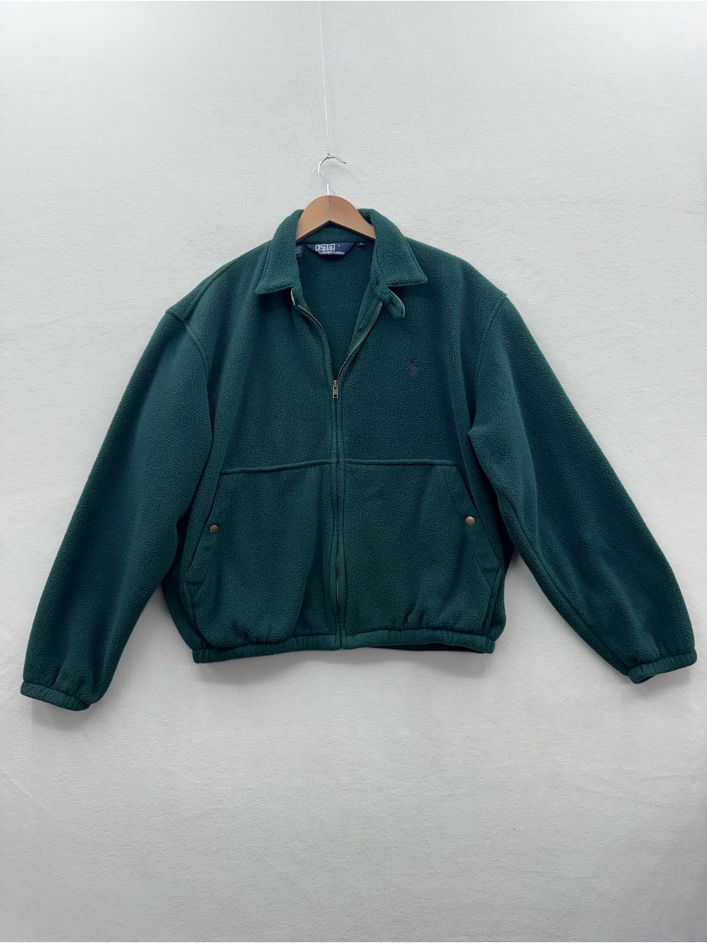 Polo Ralph Lauren Men’s Large Vintage Fleece Bomber Jacket Green